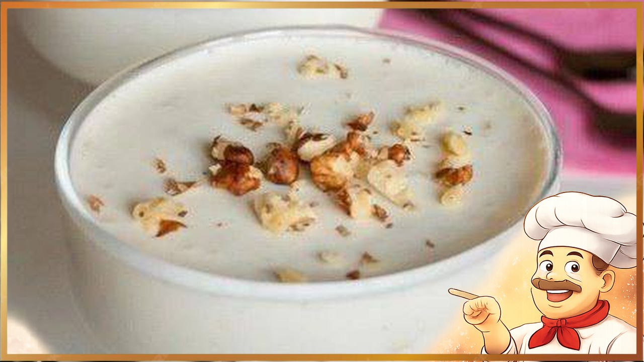 Сметанное желе с орехами