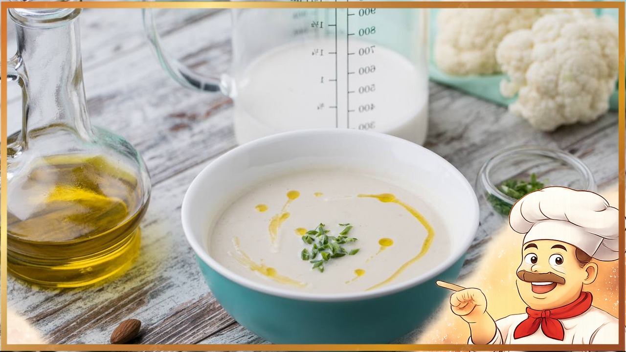 Веган крем-суп из запеченной цветной капусты