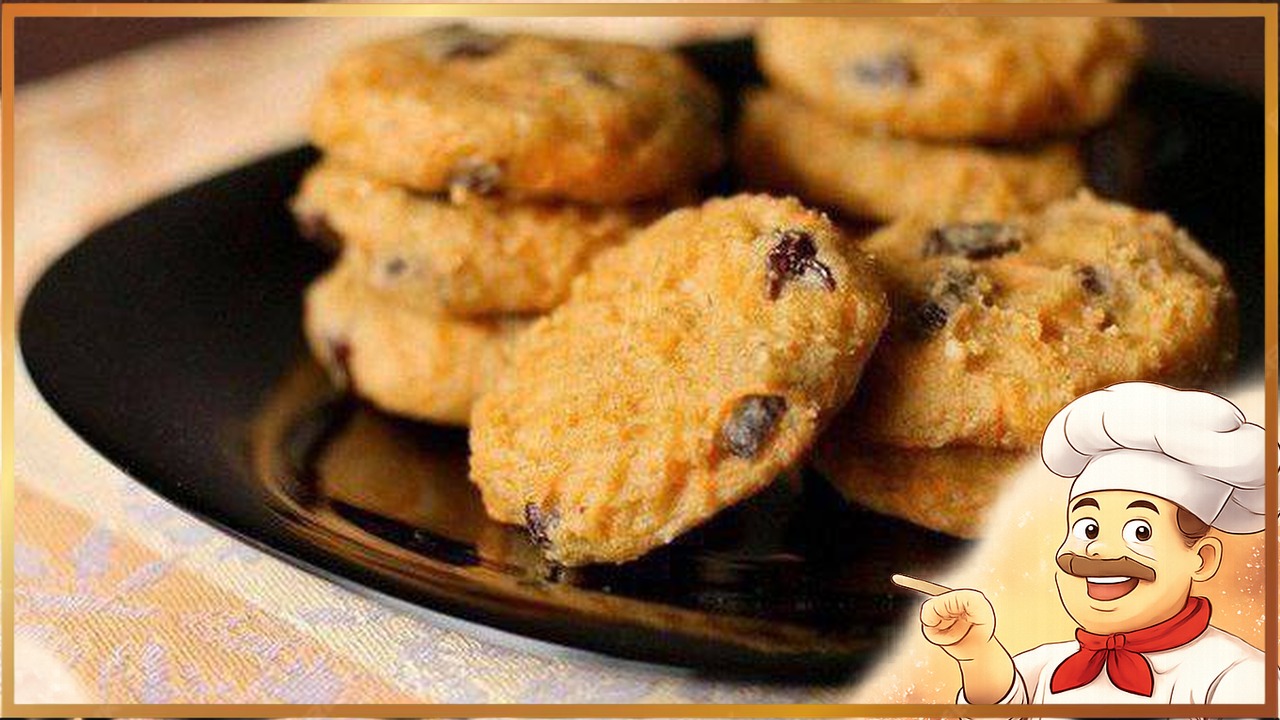 Творожное печенье с бананом и яблоком