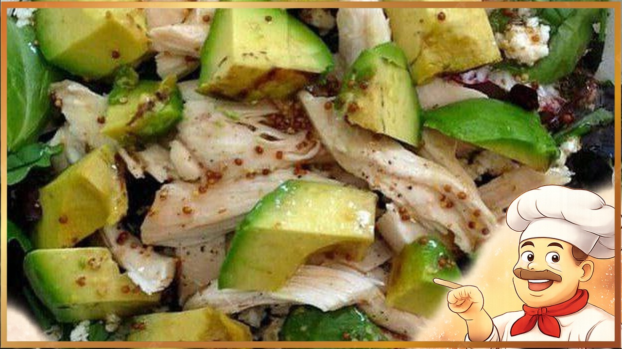 Салат из курицы и авокадо