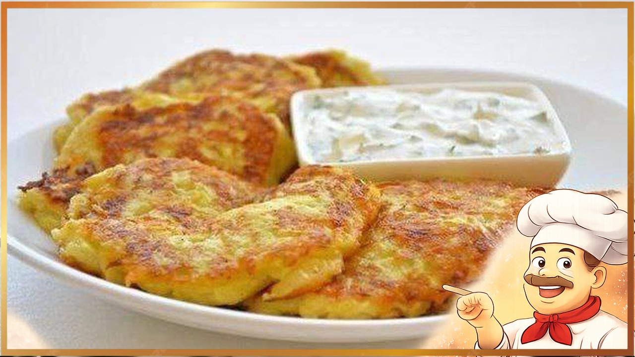 Оладьи из кабачков с сыром и чесноком