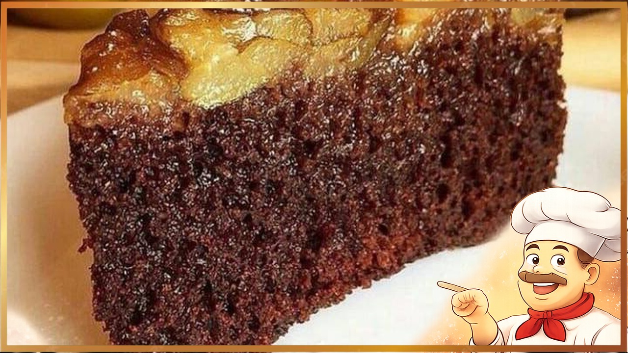 Шоколадный манник с грушей