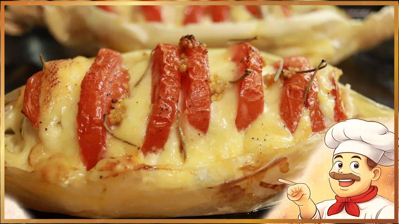 Лодочки с куриным филе и овощами