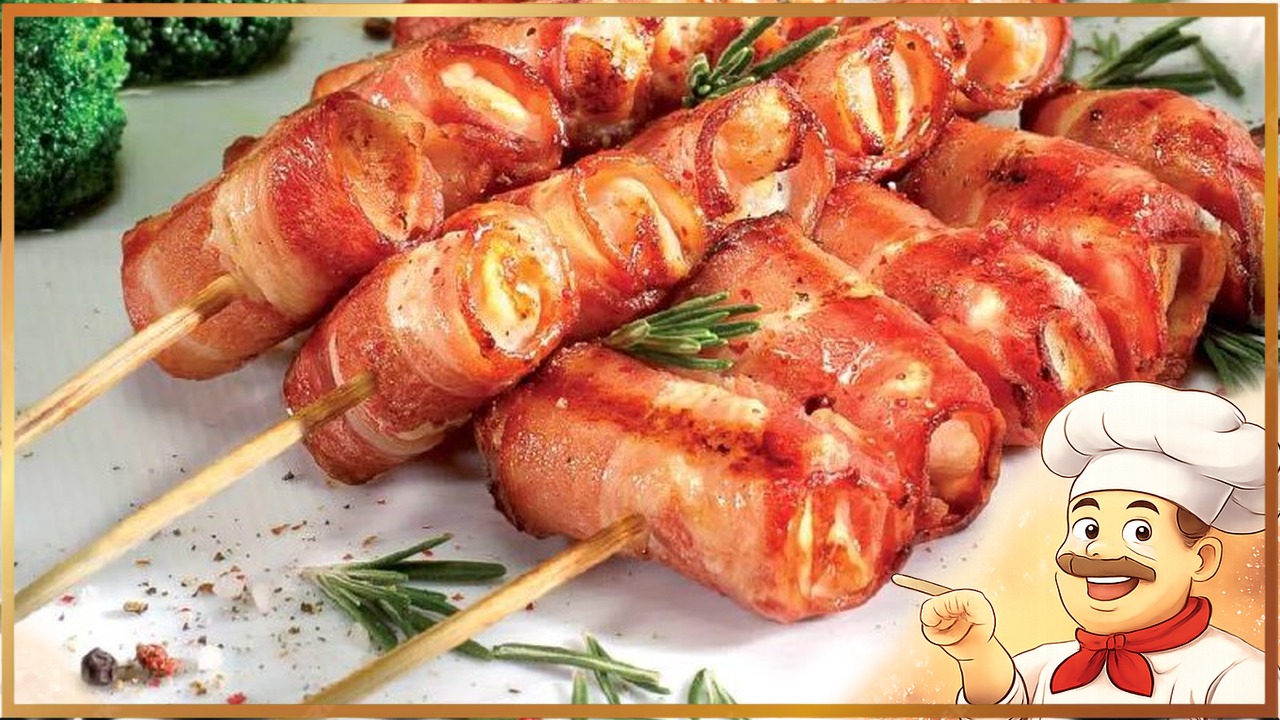 Куриные шашлычки в беĸоне.