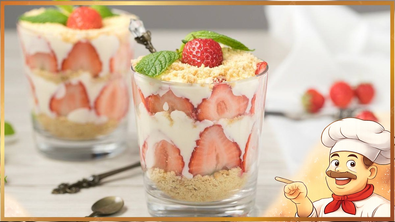 Десерт с клубникой «Магнолия»