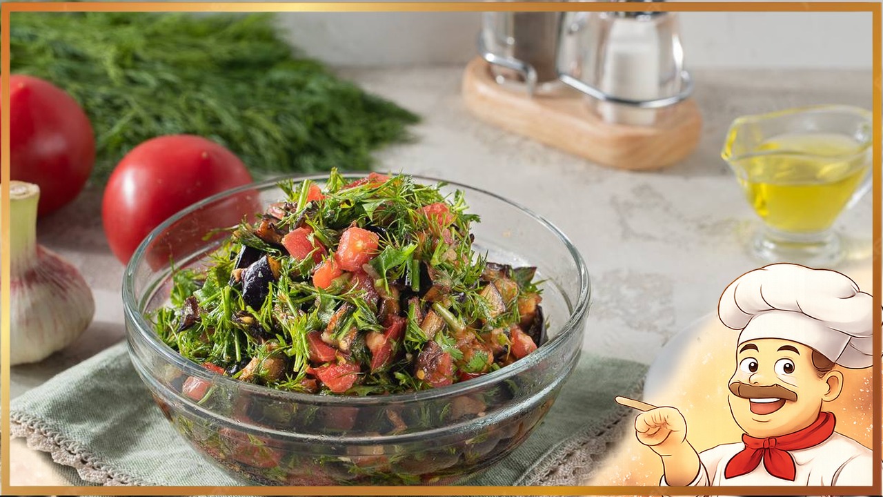 Жареные баклажаны с помидорами