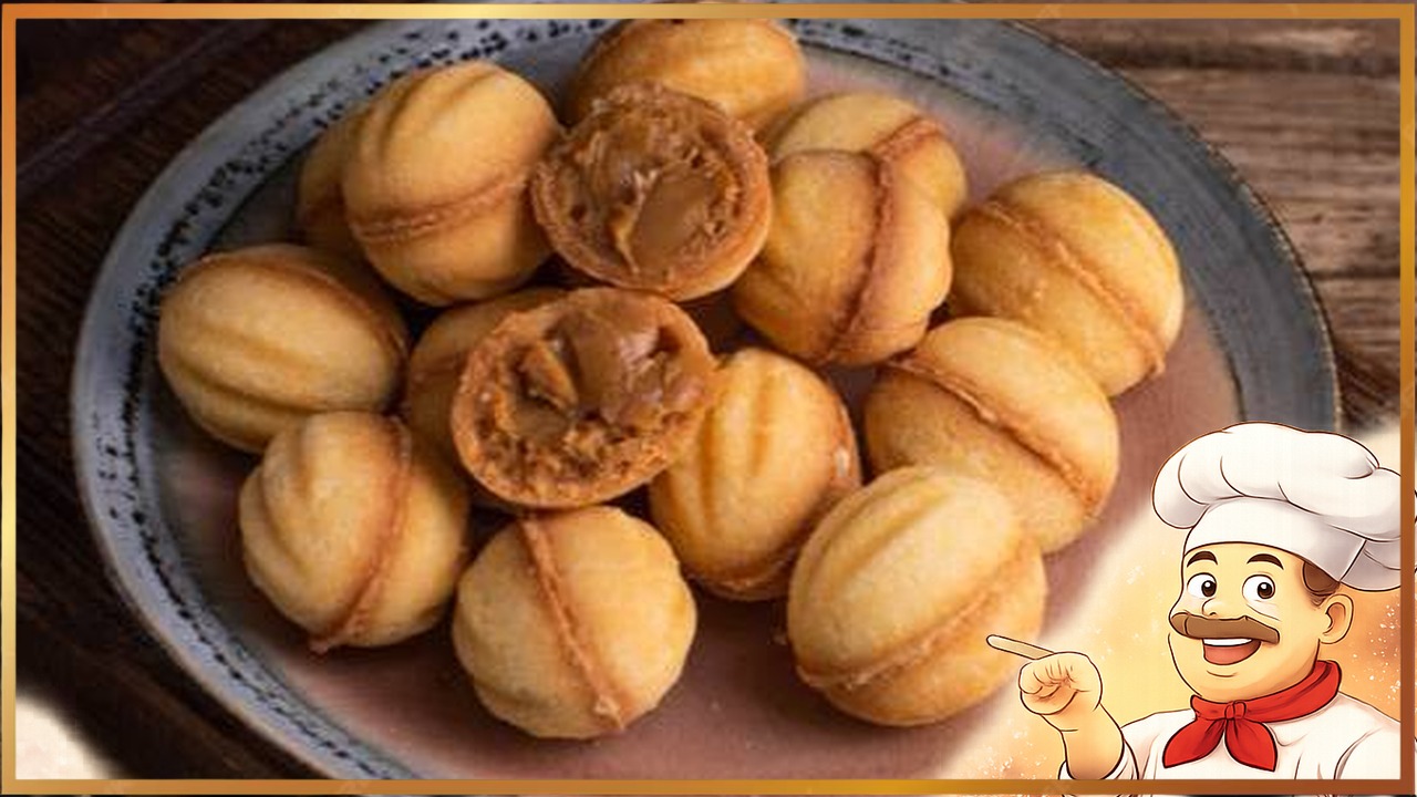 Орешки с вареной сгущенкой