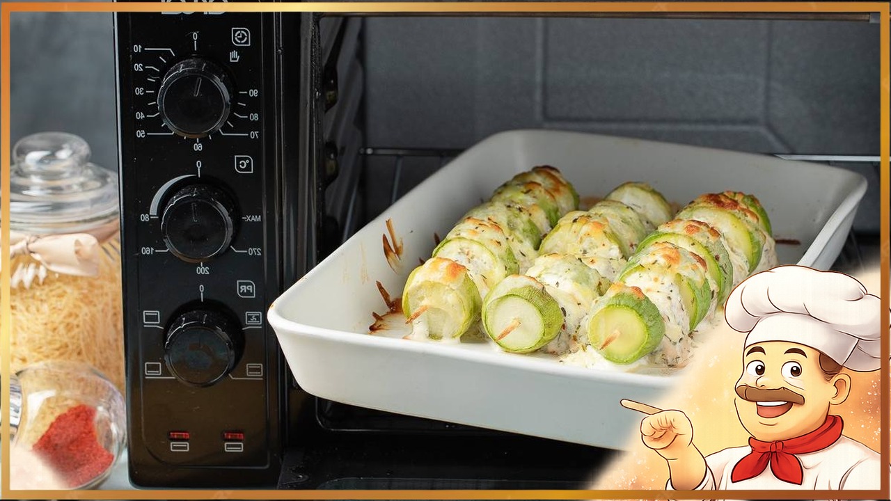 Шашлычки из кабачков и куриных тефтелек