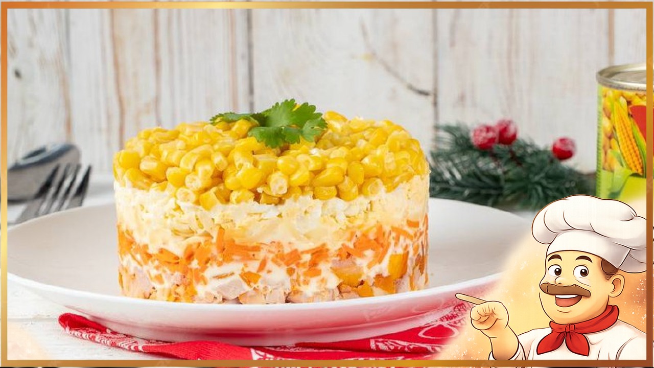 Салат с копченой курицей и корейской морковью