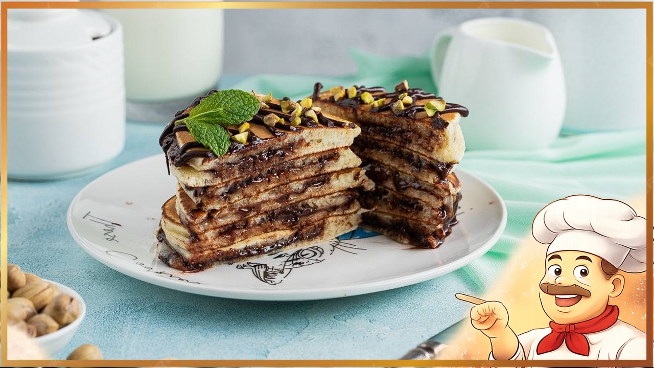 Панкейки с шоколадной пастой