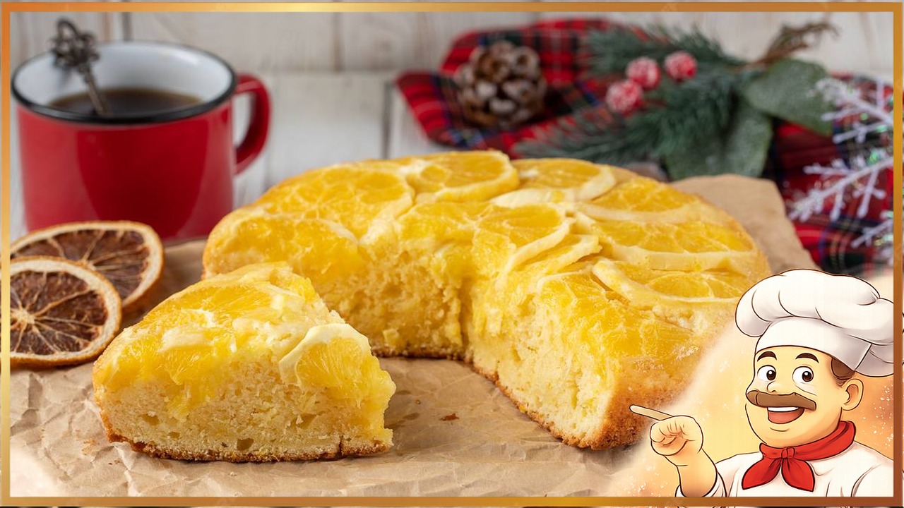 Перевернутый апельсиновый пирог