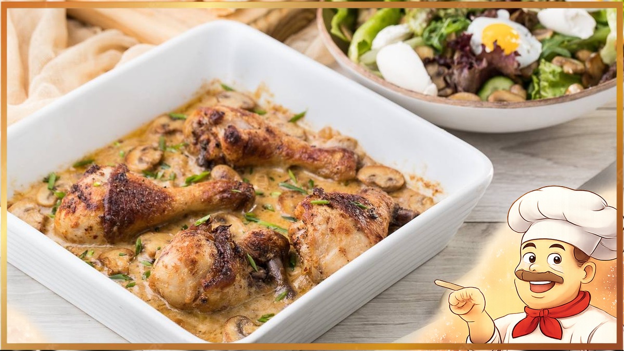 Куриные голени в сливочно-горчичном соусе