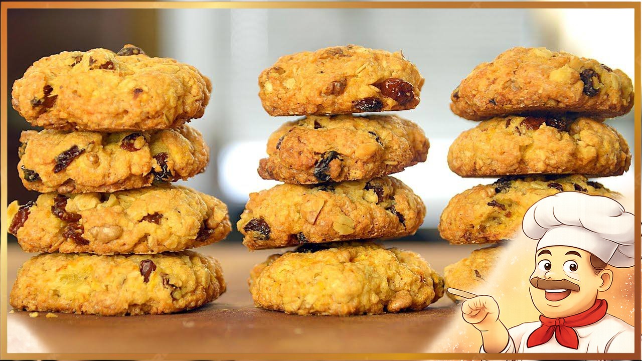 Морковное печенье с изюмом