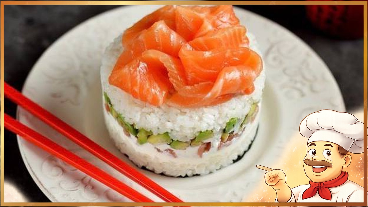 Слоеный суши салат