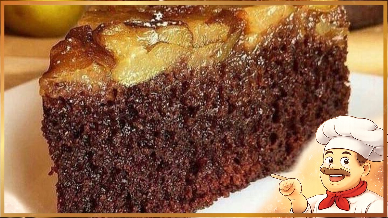 Шоколадный манник с грушей