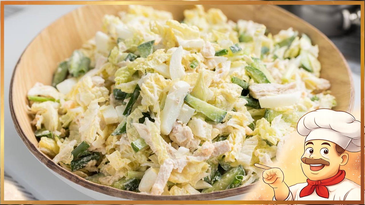 Салат из пекинской капусты с курицей