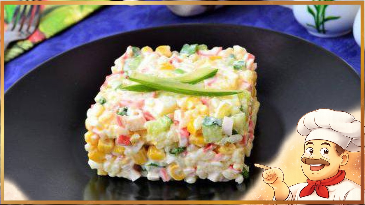 Крабовый салат с рисом