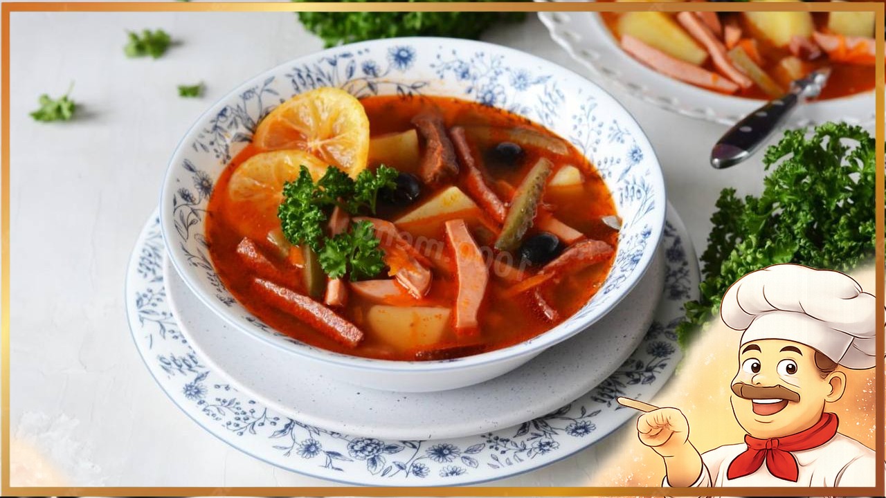 Солянка с сосисками