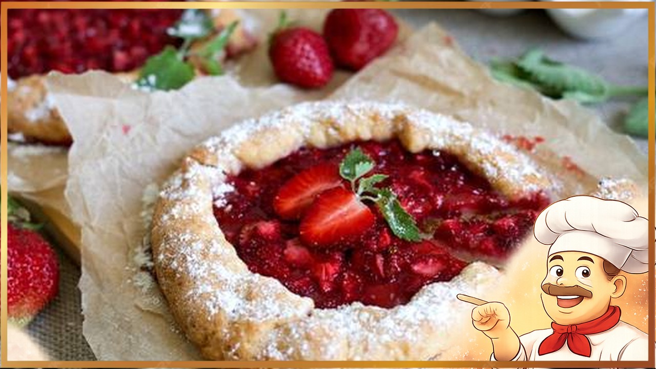 Галета с клубникой