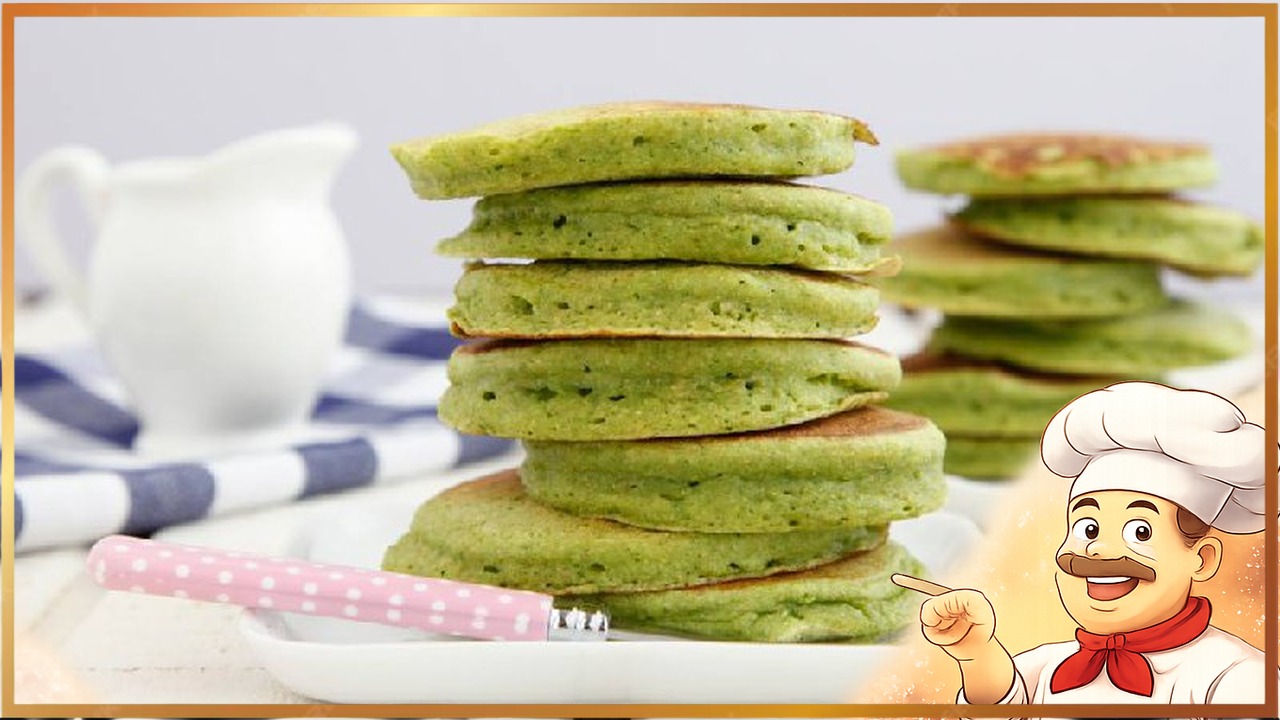 Панкейки из шпината и банана