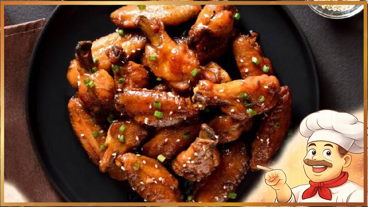 Куриные крылья, запечённые в соевом соусе в духовке