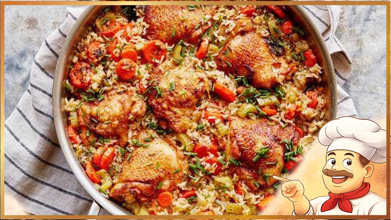 Курица с рисом и овощами