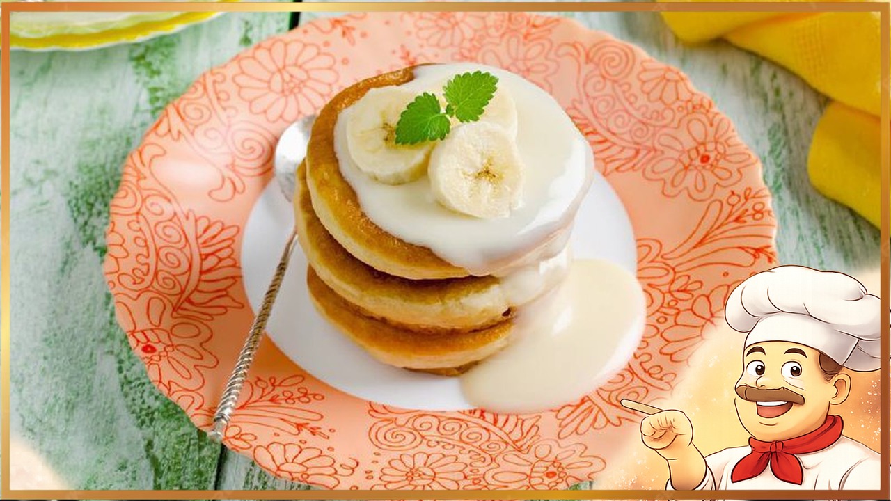 Творожно-банановые оладьи