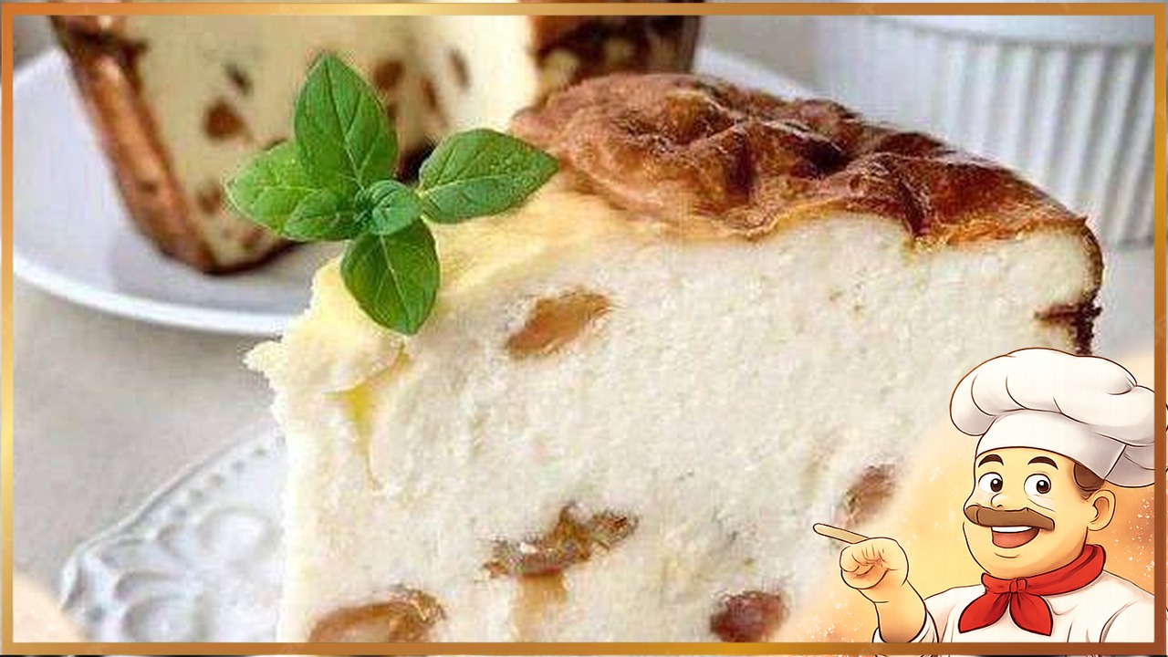 ​Творожная запеканка с изюмом