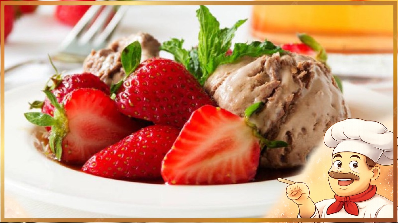 Клубнично-шоколадное мороженое