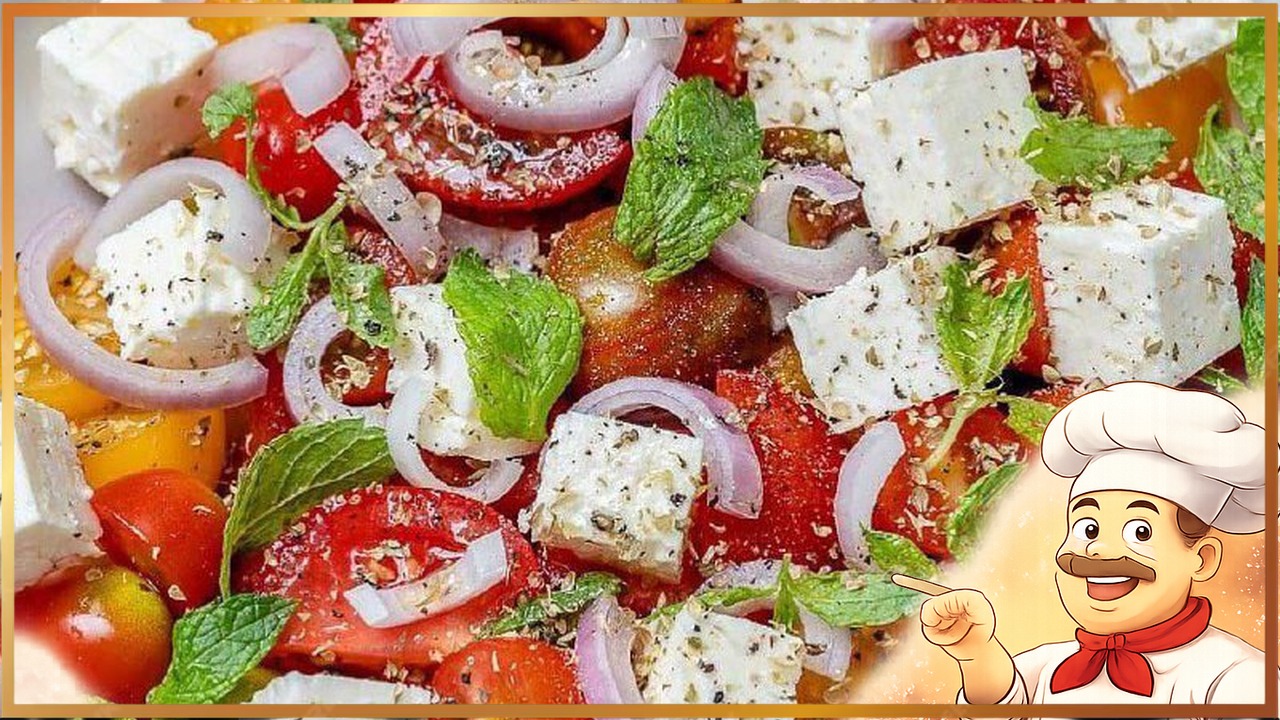 Салат с сыром фета