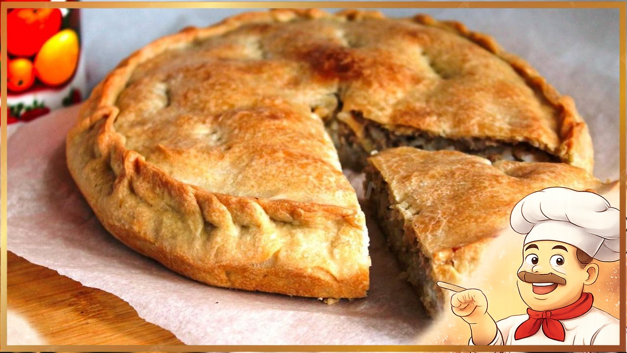 Пирог с рыбой и рисом