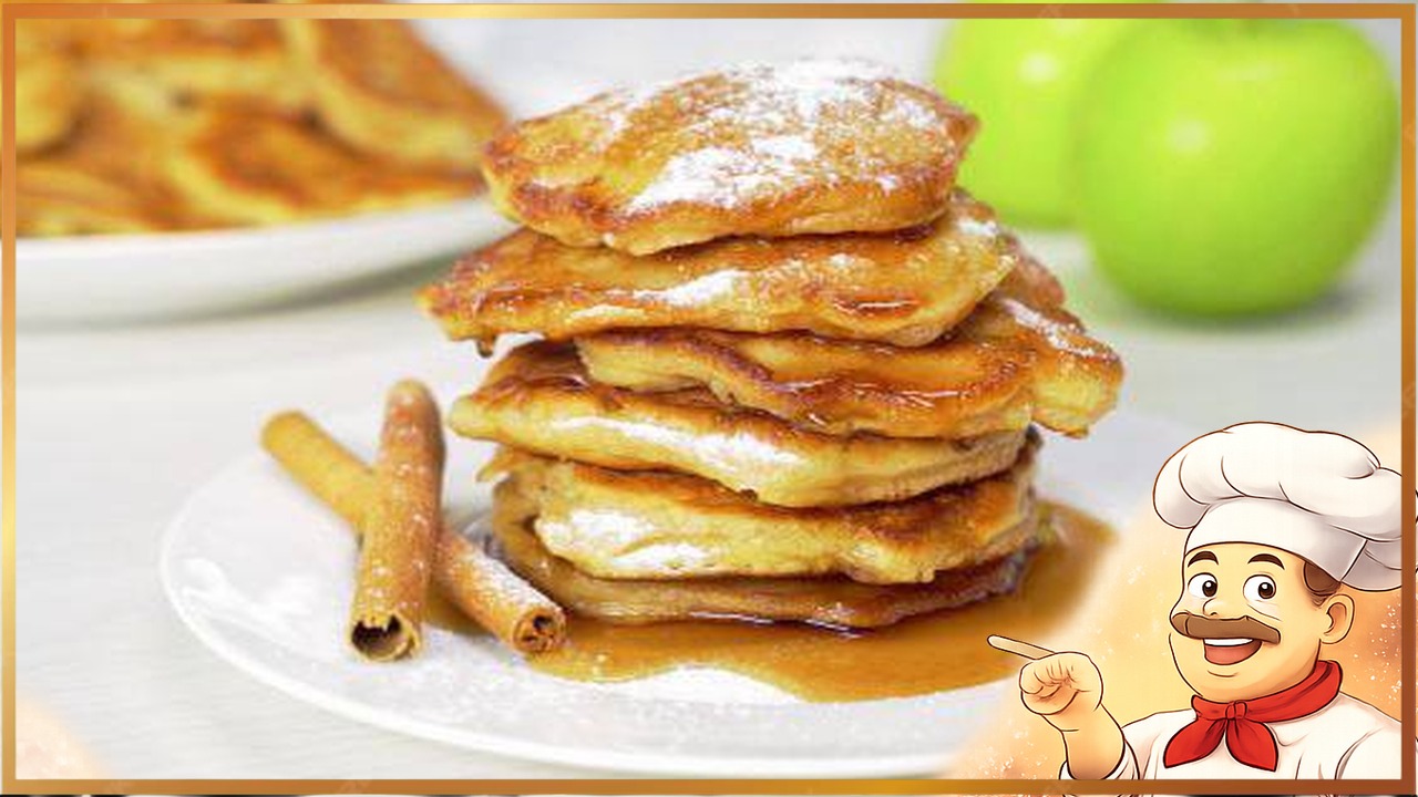 Яблочныe оладьи