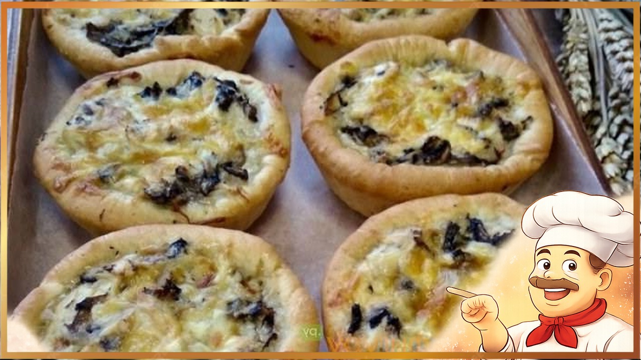 Ватрушки с грибами и сыром
