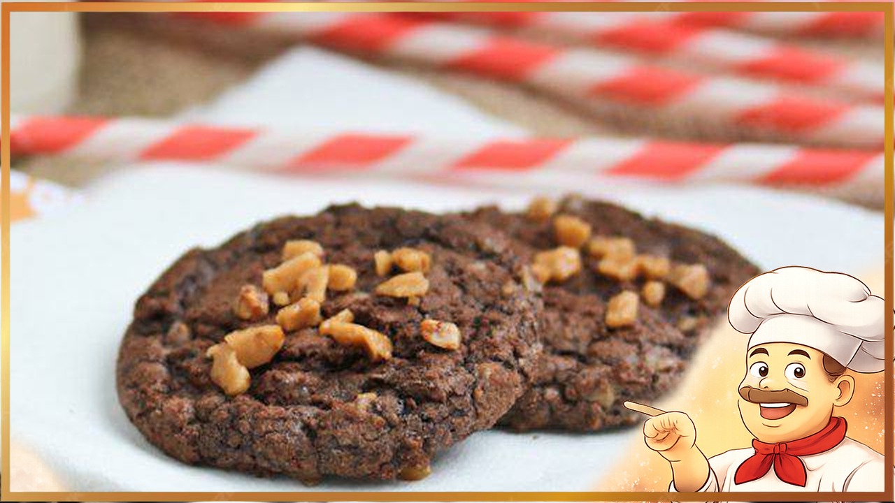 Шоколадное печенье с карамелью