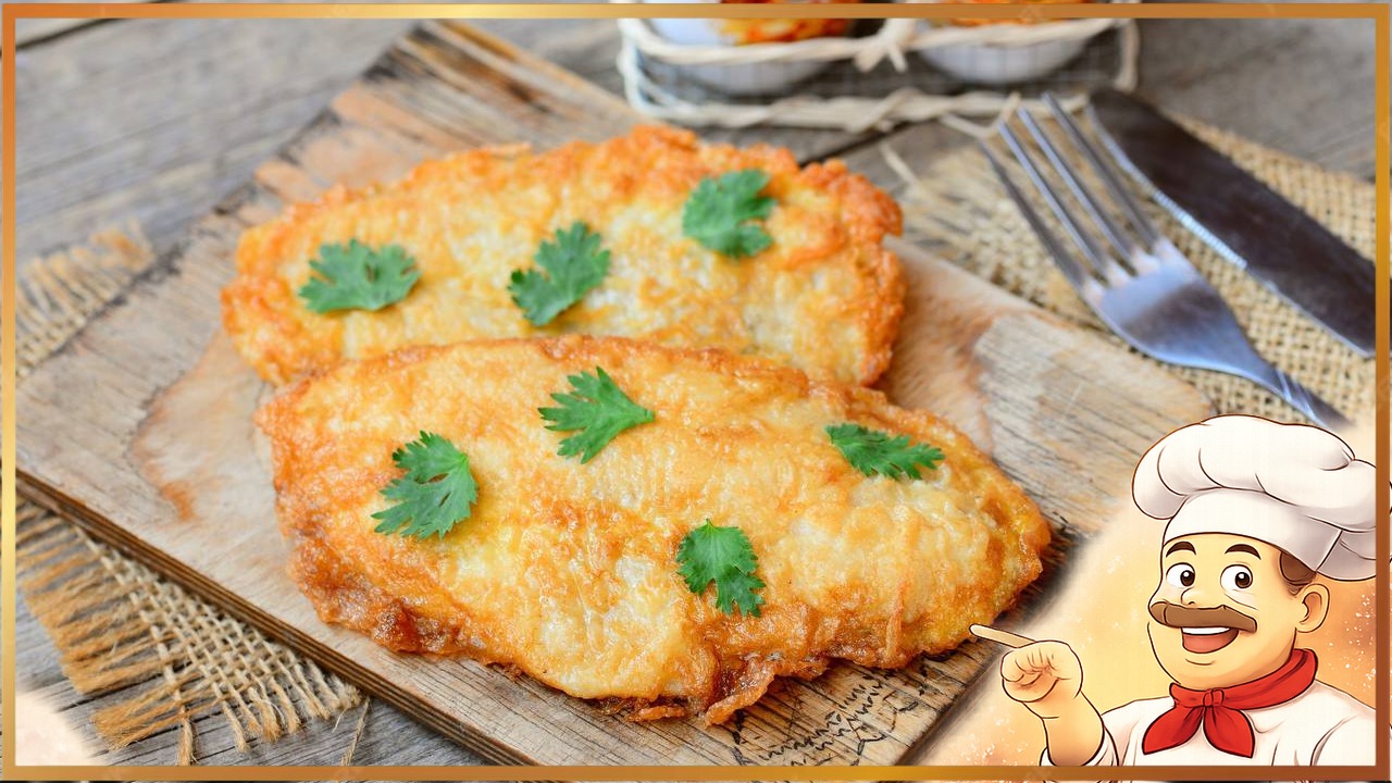 Куриные отбивные в сырном кляре