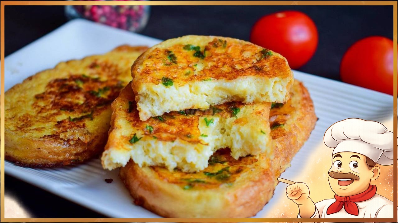 Гренки с яйцами и сыром