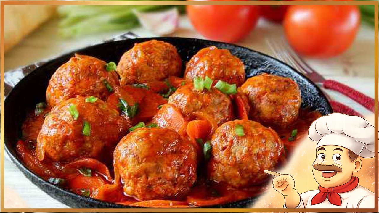 Запеченные тефтели в томатном соусе