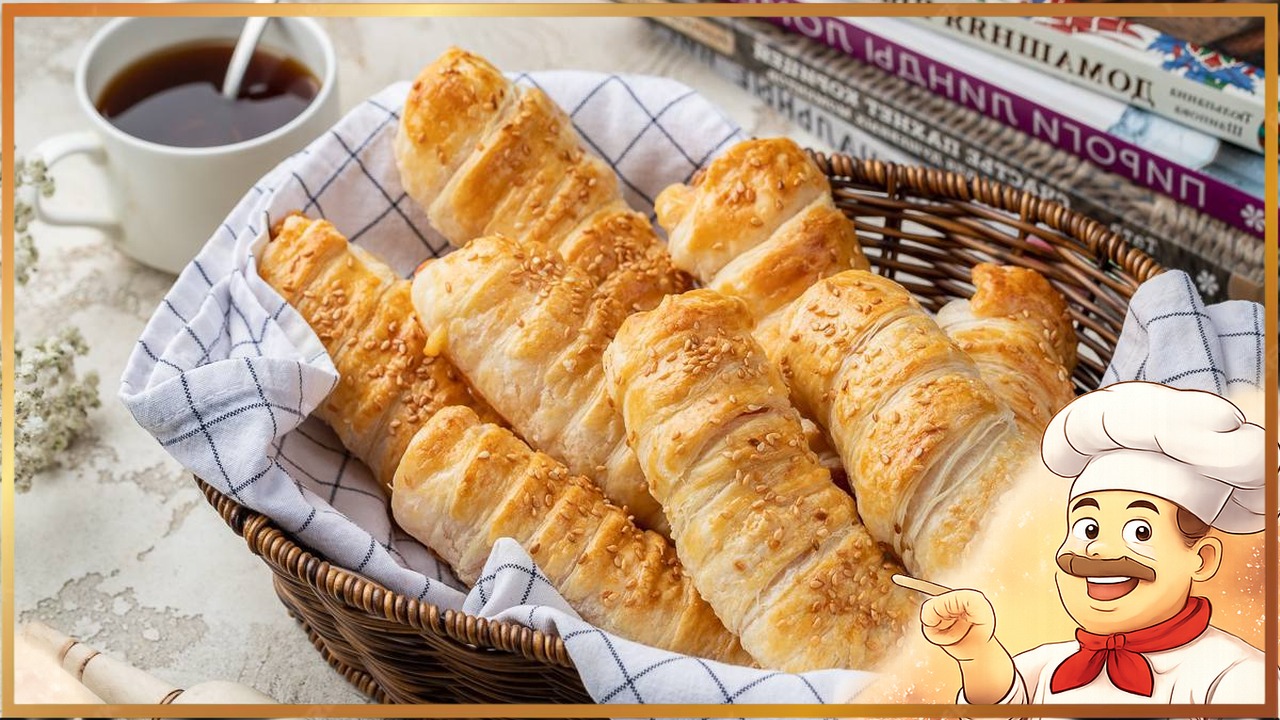 Сосиски в слоеном тесте с сыром