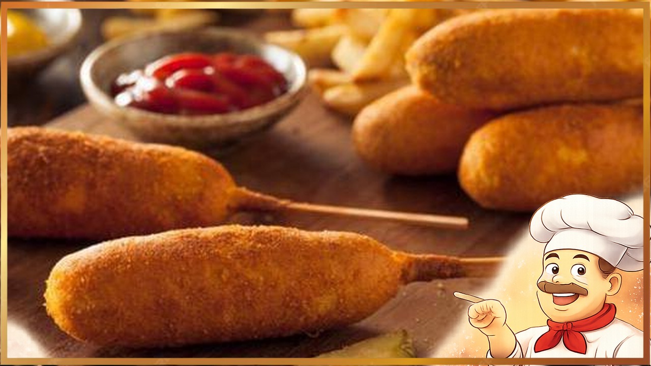 Сосиски на палочках в тесте (корндог)