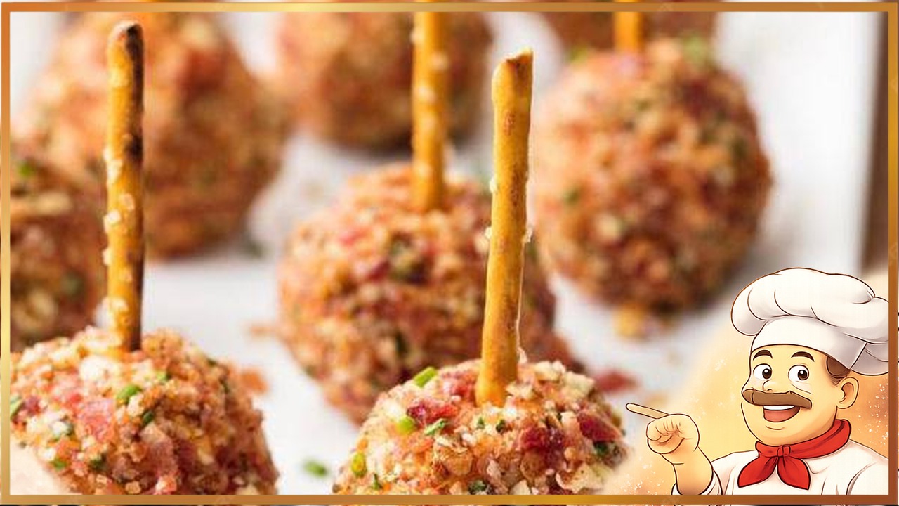 Сырные шарики с беконом и фисташками