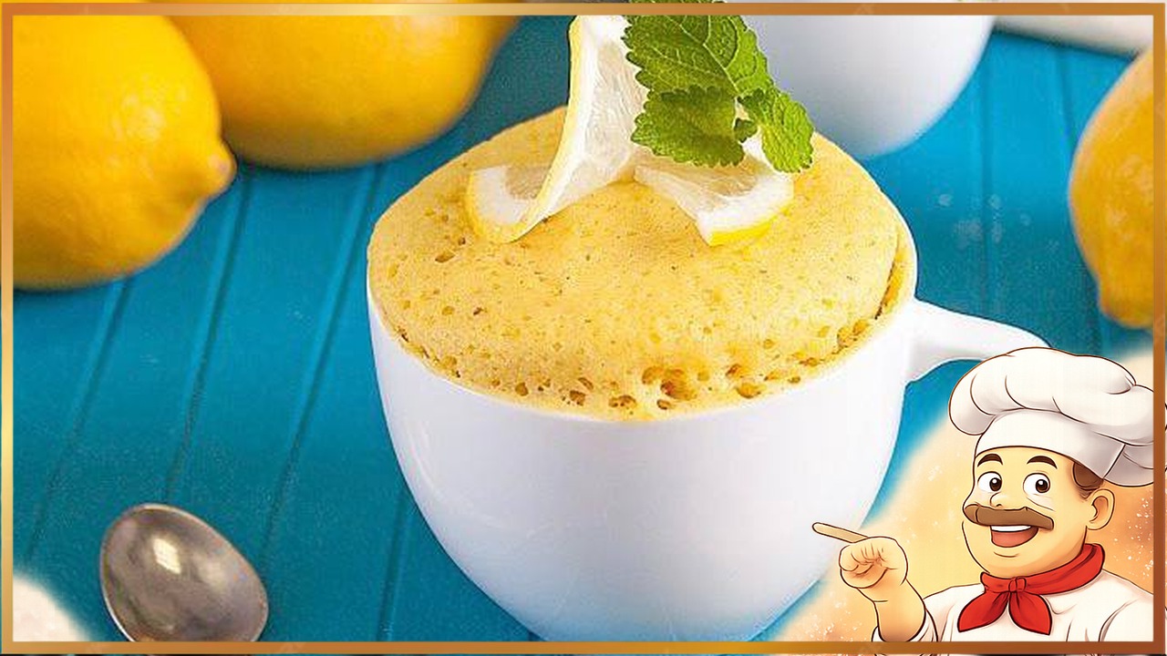 Лимонный кекс в микроволновке