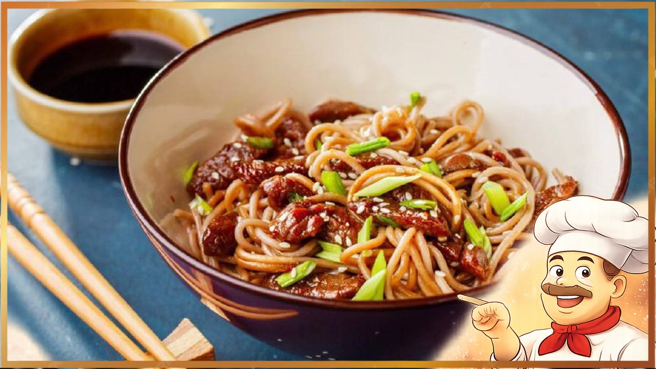 Гречневая лапша со свининой