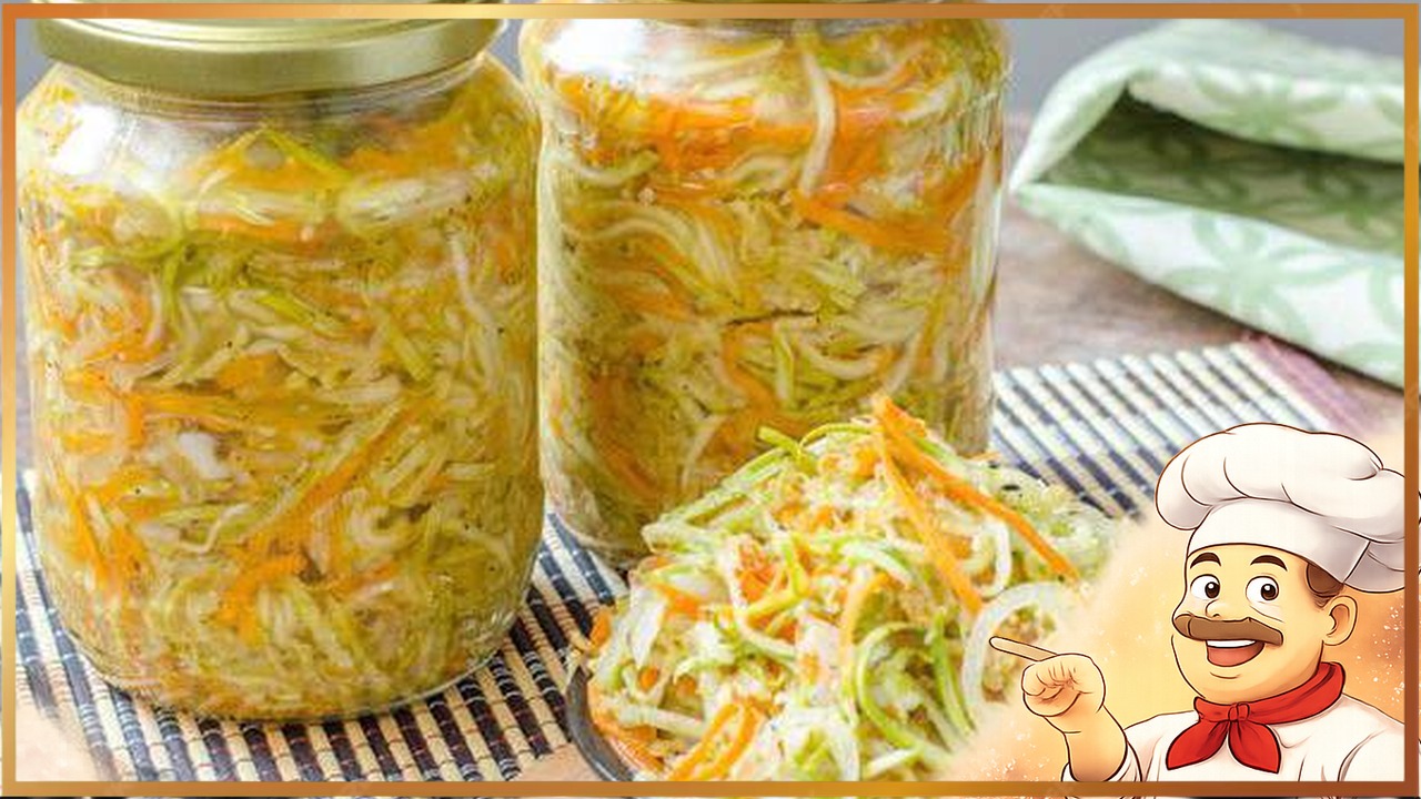 Острый салат из кабачков с соевым соусом