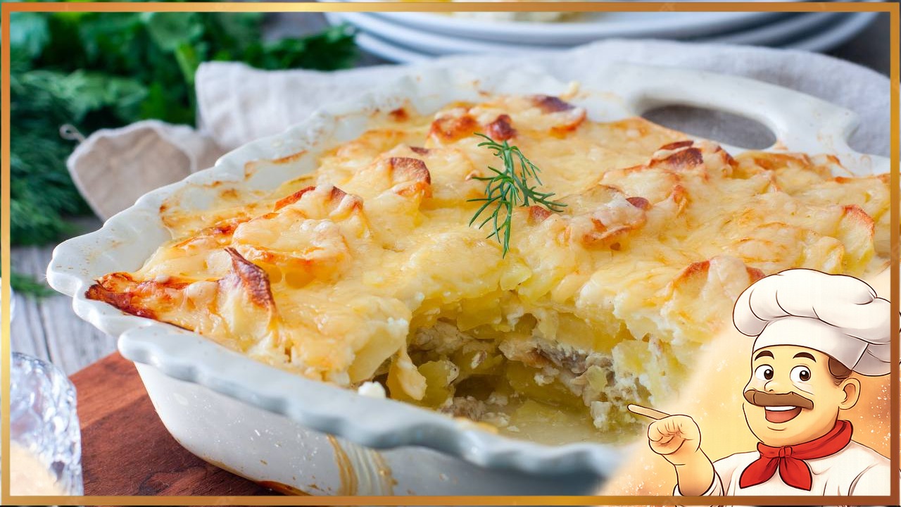 Картофельный гратен с горбушей