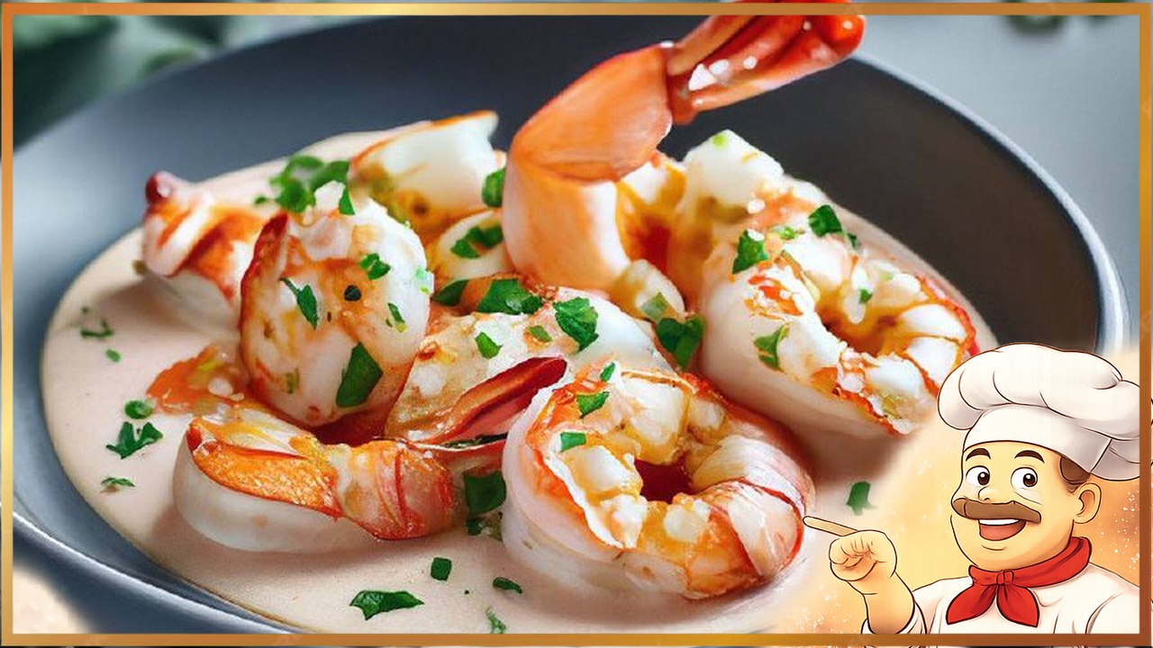 Креветки в сливочном соусе