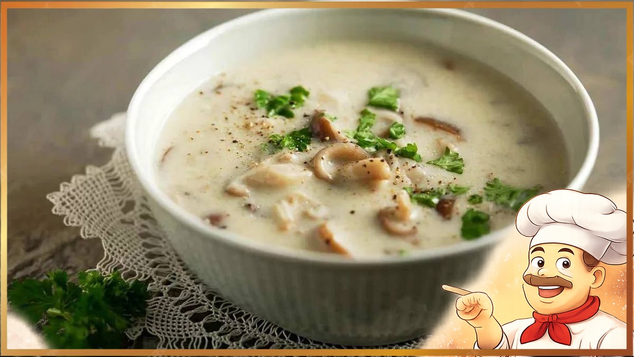 Молочно-сливочный грибной суп