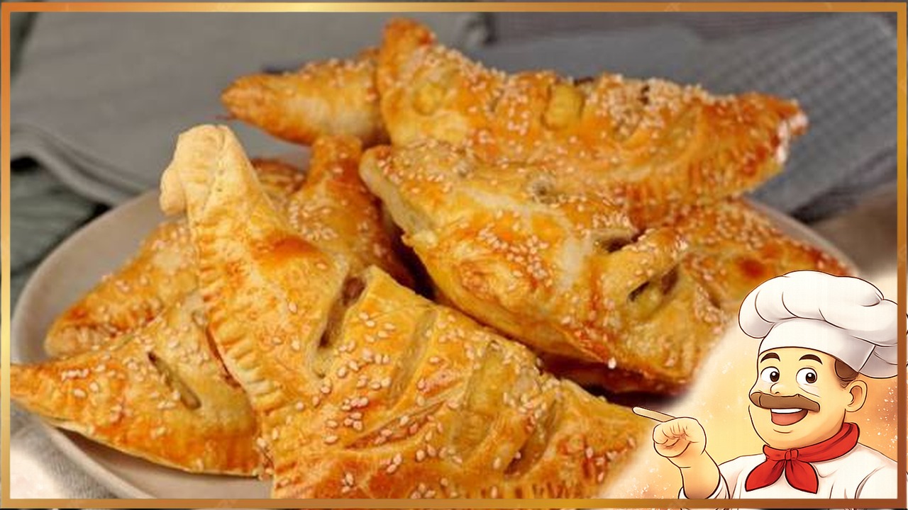 Слойки с грибами и сыром