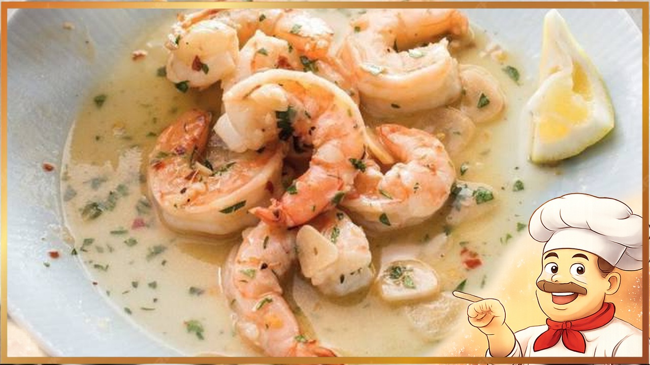 Креветки в лимонно-сливочном соусе