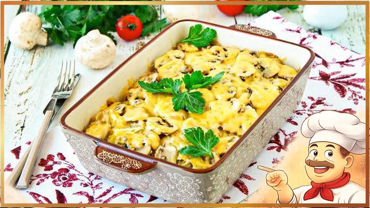 Картошка с шампиньонами в духовке