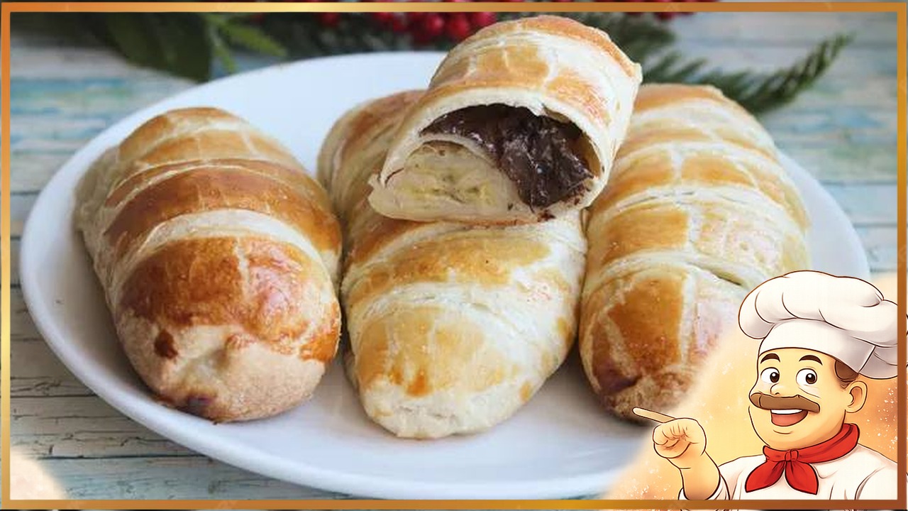 Слойки с бананом